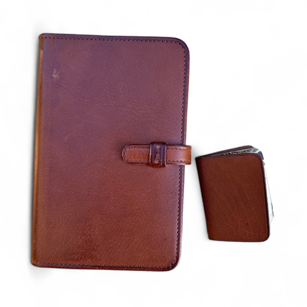 Vintage Coach British Tan Water Buffalo Pocket Looseleaf 4570